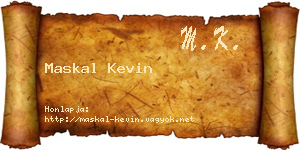 Maskal Kevin névjegykártya